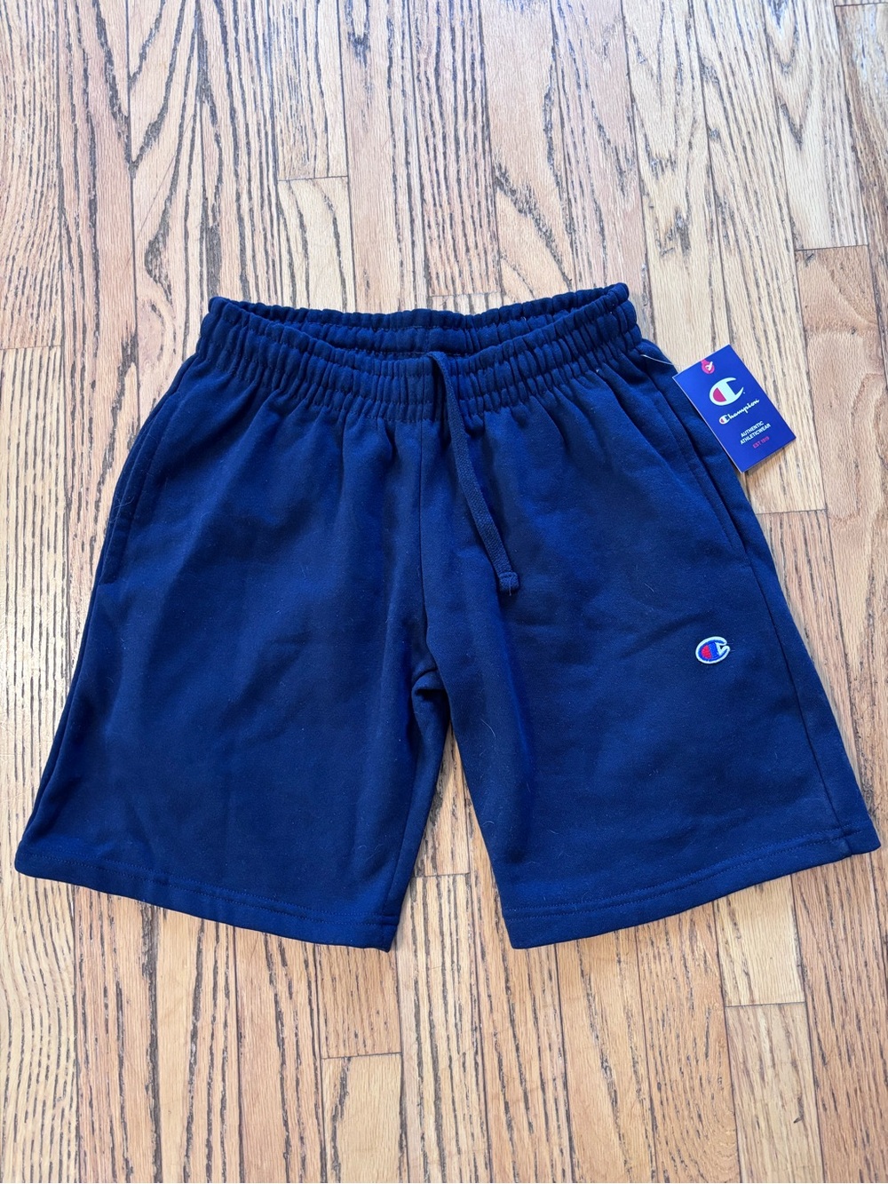 Champion Boys Navy Blue Logo Fleece Shorts